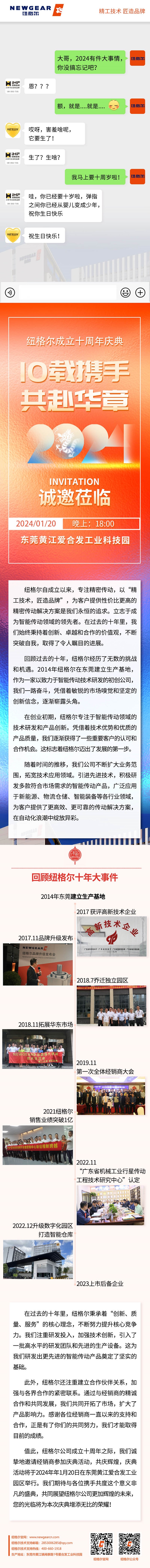 紐格爾：邀請您參加十周年慶典，1月20日不見不散！